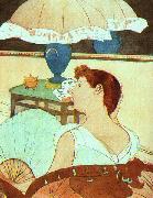 Mary Cassatt The Lamp oil on canvas